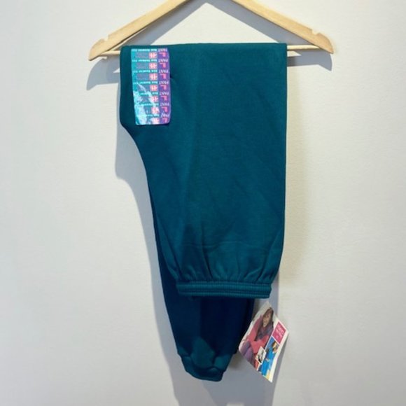 NWT Vintage 90s Hanes Her Way Sweatpants - Turquoise - Picture 1 of 6